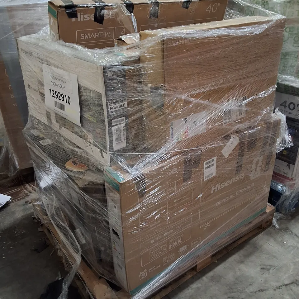 PALLET CONTAINING APPROXIMATELY 16 DAMAGED TVS