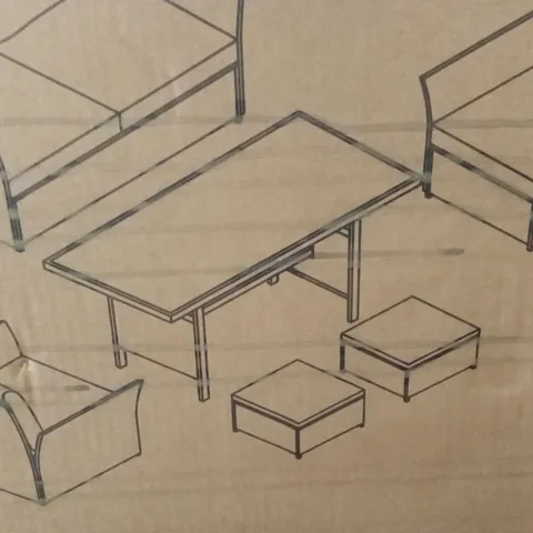 BOXED CALGARY OUTDOOR DINING TABLE // TABLE ONLY (1 BOX)