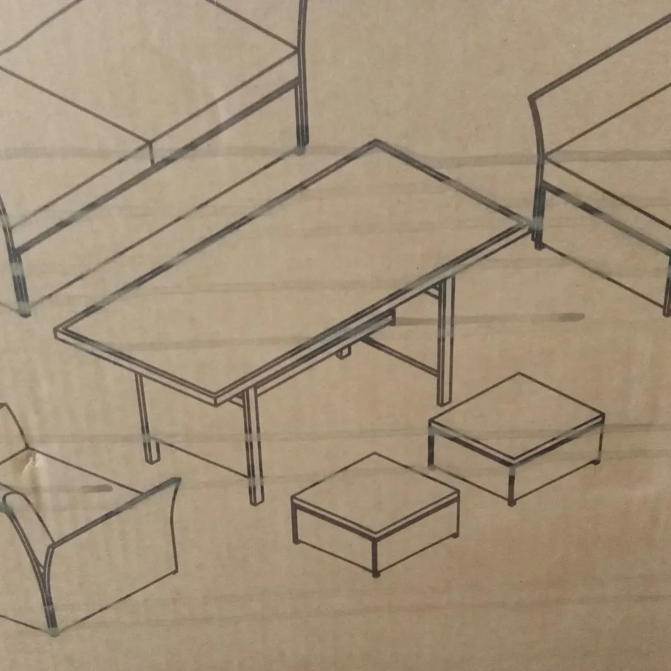 BOXED CALGARY OUTDOOR DINING TABLE // TABLE ONLY (1 BOX)