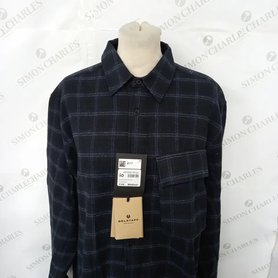BELSTAFF SCALE CHEQUERED FLANNEL SHIRT SIZE M