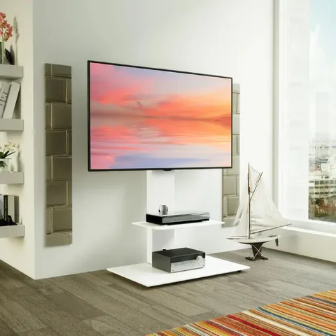 BOXED ALANNA PEDESTAL TV STAND OF TVS