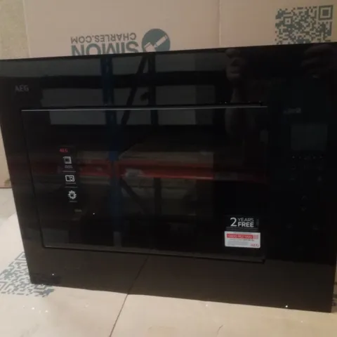 BOXED AEG OB6SM261UB BUILT-IN COMPACT SOLO MICROWAVE - BLACK