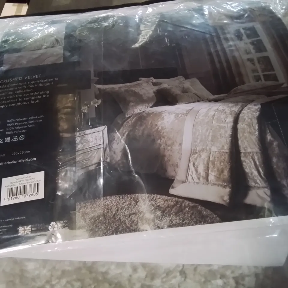 CATHERINE LANSFIELD CRUSHED VELVET BEDSPREAD 