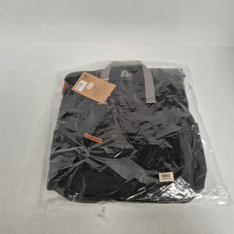 ROKA LONDON BACKPACK BAG – BLACK WITH GRAY STRAP (TAGGED)