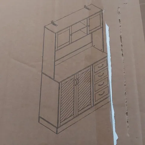 BOXED HIGH CABINET IN GREEN (3 BOXES)