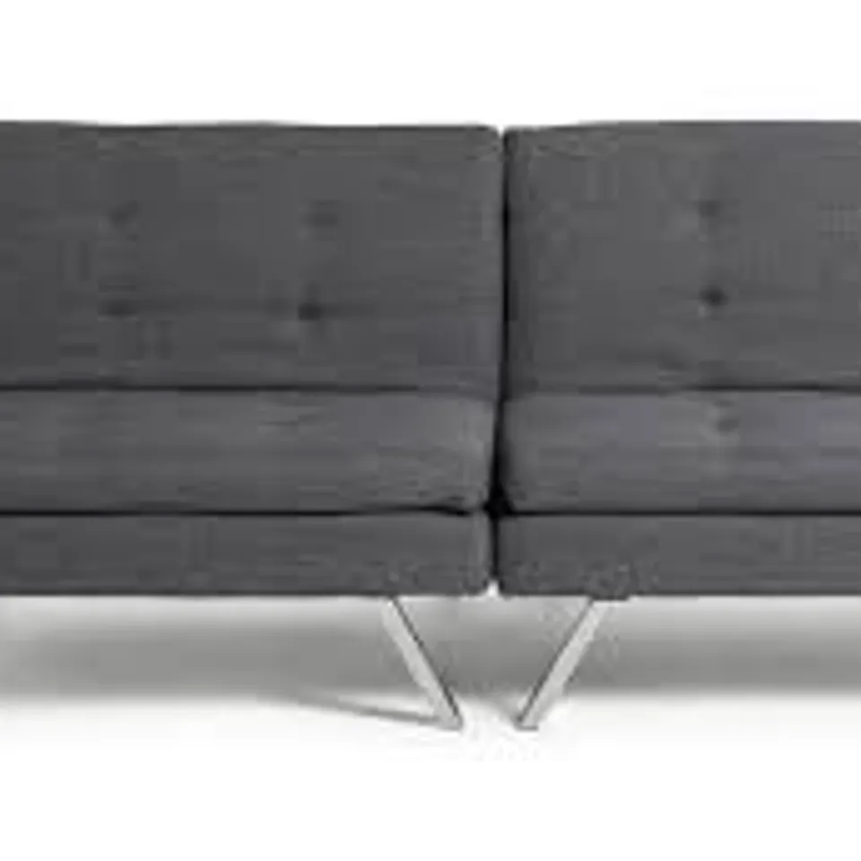 BOXED 2 SEATER CLIC CLAC SOFA BED - DARK GREY (1 BOX)