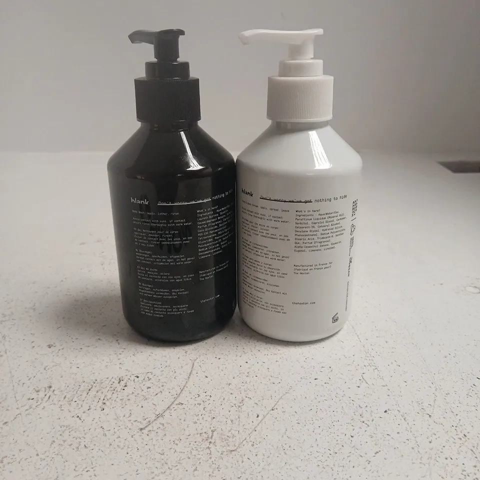 BLANK BODY WASH & HAND & BODY CREAM DUO (250 ML EACH) WOOD SCENT 