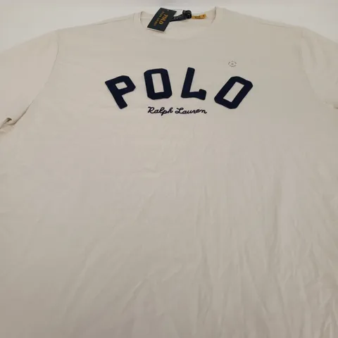 POLO RALPH LAUREN WHITE T‑SHIRT - SIZE XL