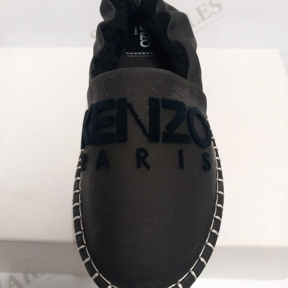 BOXED PAIR OF KENZO SLIPPER BLACK SIZE 37
