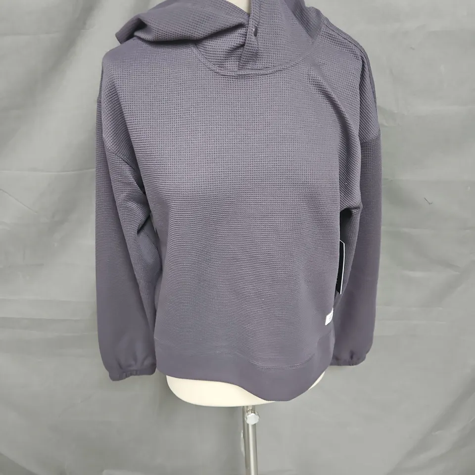 PELOTON WAFFLE SNAP PULL OVER HOODIE IN DARK GREY SIZE S
