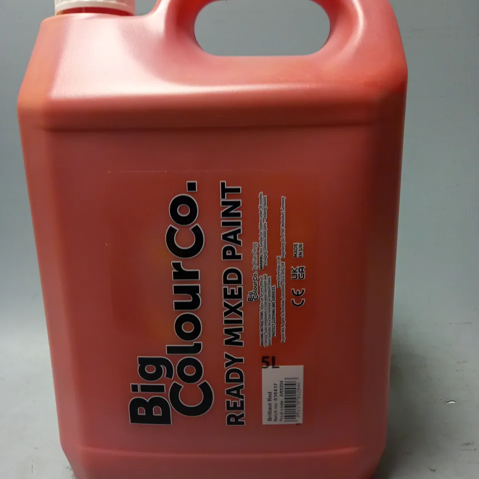 APPROXIMATELY 21 BOTTLES OF BIG COLOUR CO AND SCOLA ARTMIX READY MIXED PAINT IN ASSORTED COLOURS, 5 LITRES EACH TO INCLUDE;  RRP £272.67