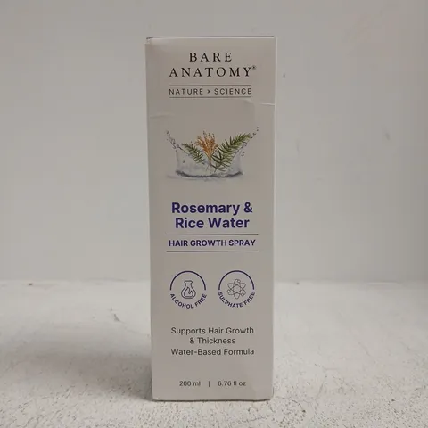 BARE ANATOMY ROSEMARY & RICE WATER HAIR GROWTH SPRAY – 200 ML