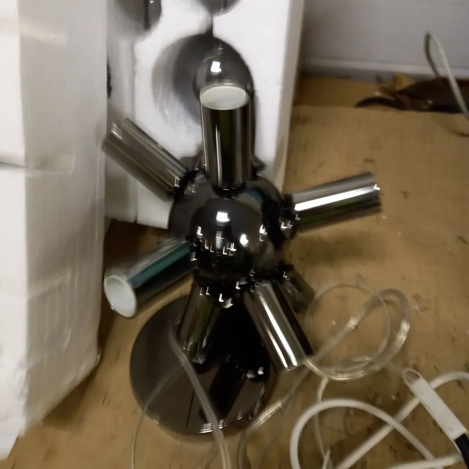 JOULES 9LT PENDANT BLACK CHROME EFFECT PLATE & SMIKEY MIRROR EFFECT TINTED GLASS