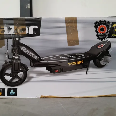 BOXED RAZOR POWERCORE E90 ELECTRIC SCOOTER IN BLACK - COLLECTION ONLY
