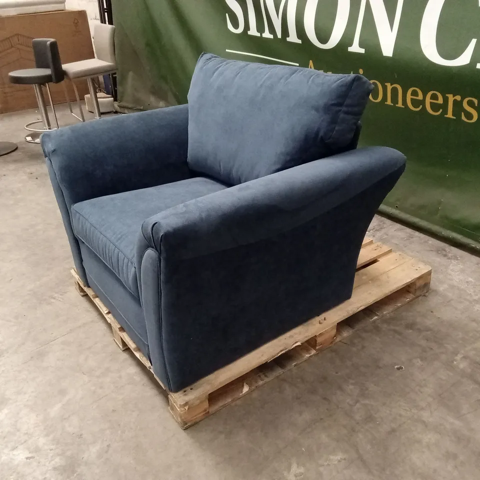 DURY FABRIC ARMCHAIR - BLUE RRP £399