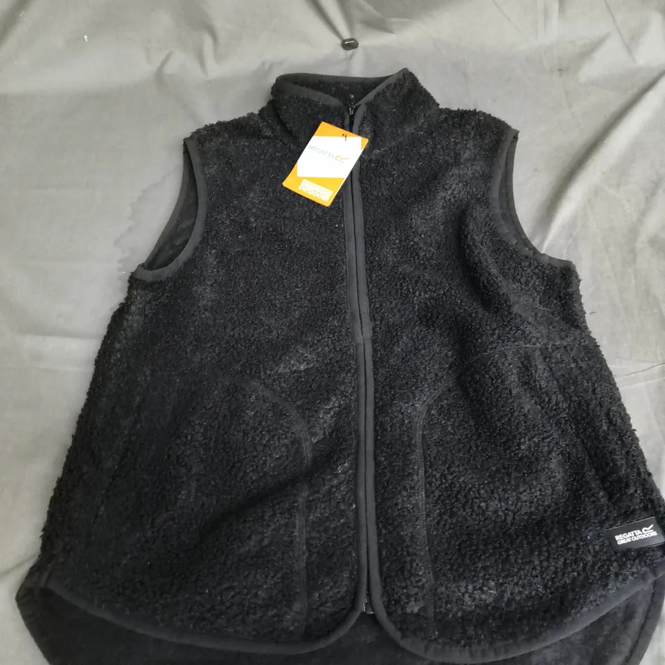 REGATTA LADIES' BLACK FLEECE GILET – UK 10 (RWB183)