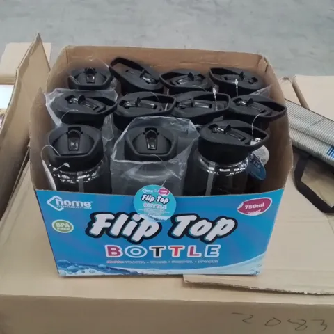 BOX CONTAINING 11 BRAND NEW FLIP TOP 750ML WATER BOTTLES 