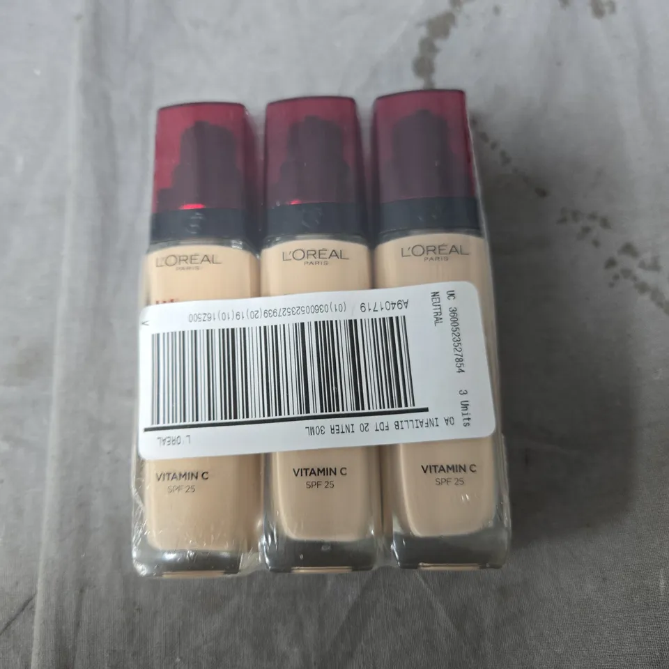 L'ORÉAL PARIS VITAMIN C SPF25 FOUNDATION – NATURAL, PACK OF 3 TUBES