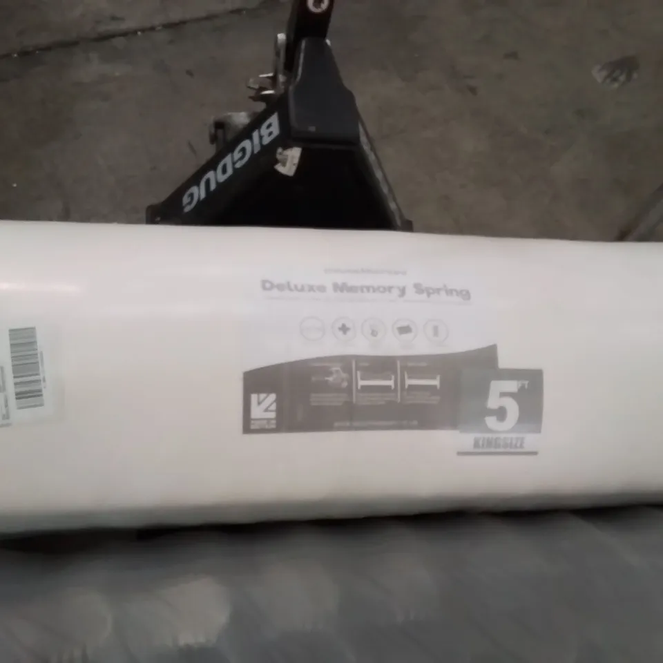 QUALITY BAGGED AND ROLLED DELUXE MEMORY SPRING KINGSIZE MATTRESS