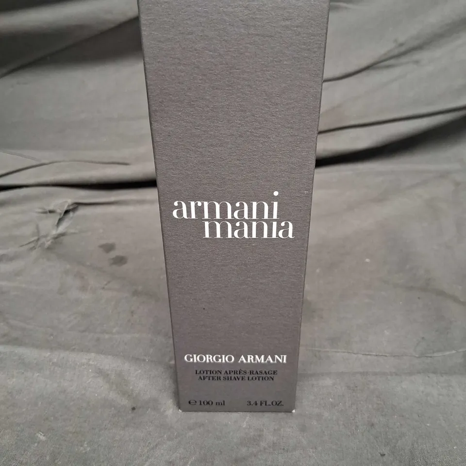 BOXED ARMANI MANIA GIORGIO ARMANI AFTER SHAVE LOTION 100ML