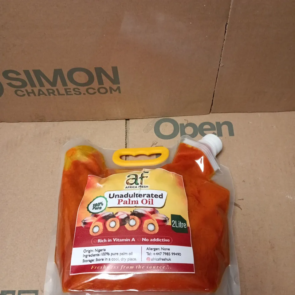 AFRICA FRESH UNADULTERATED PALM OIL – 2 LITRE POUCH