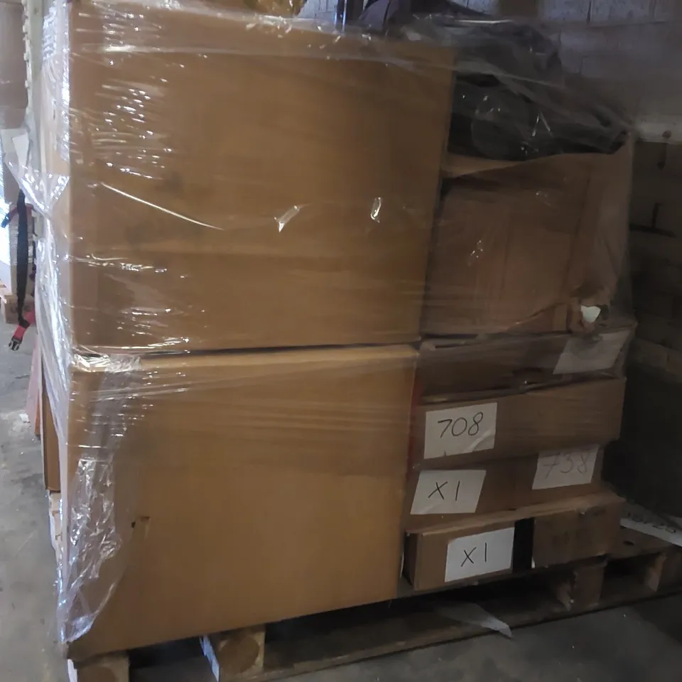 PALLET CONTAINING A LARGE QUANTITY OF ASSORTED FURNITURE PARTS ECT