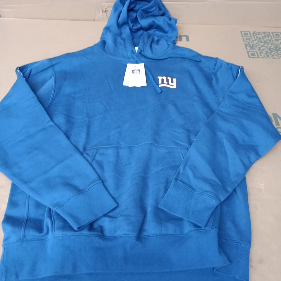 NIKE NFL NY FOOTBALL HOODIE IN NAVY - LARGE