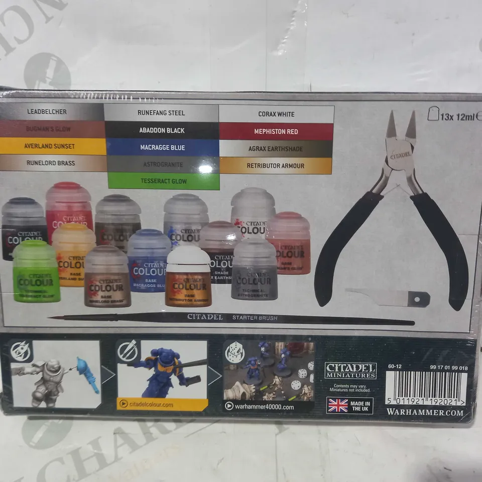 WARHAMMER 40K PAINTS & TOOLS SET