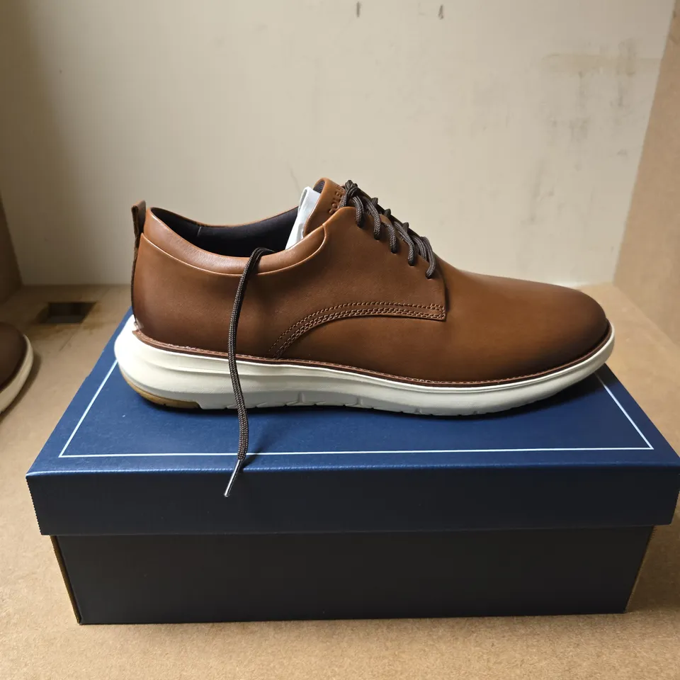 COLE HAAN BROWN LEATHER OXFORD SHOES – UK 12