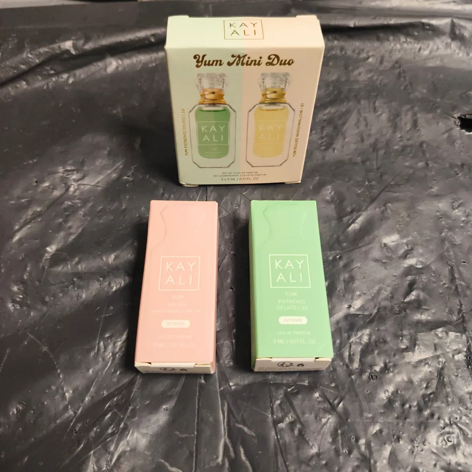 KAY ALI YUM MINI DUO – 2 X 5ML EAU DE PARFUM SET (BOUJEE MARSHMALLOW 81 & PISTACHIO GELATO 33)