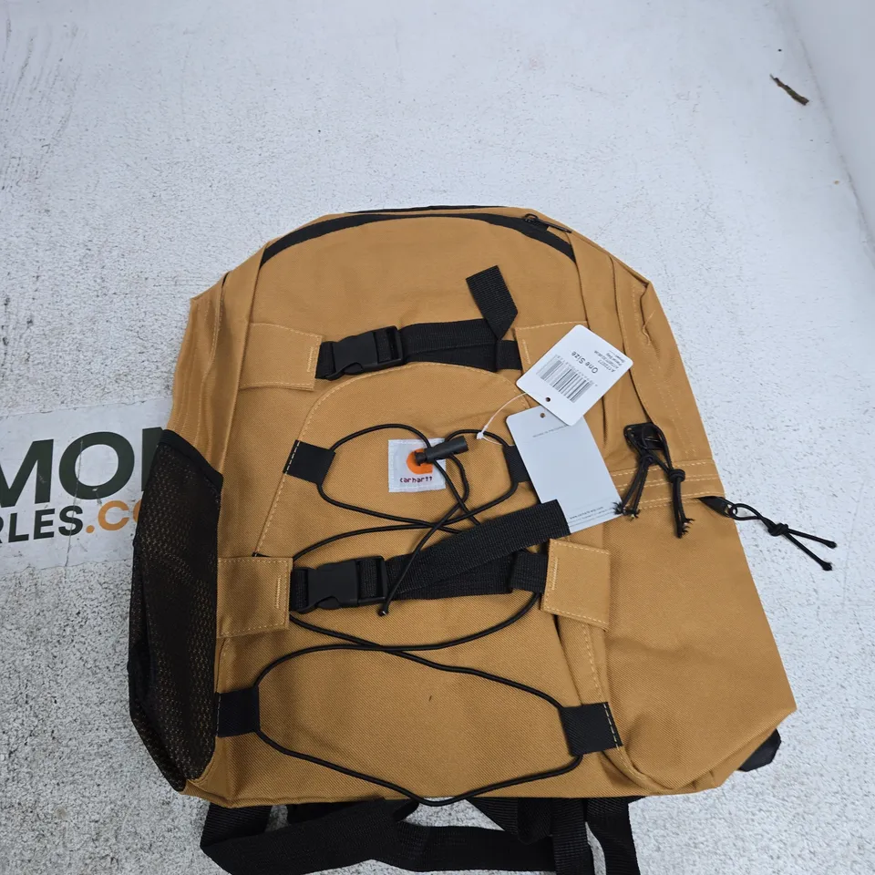 CARHARTT BACKPACK – TAN WITH BLACK STRAPS, TAGS ATTACHED