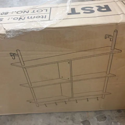 BOXED 94X104CM STEEL FLOATING BOOKCASE