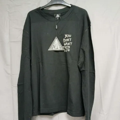 YOU CAN'T HANDLE TOUR LONG TEE (REFLECTIVE) - BLACK, SIZE S