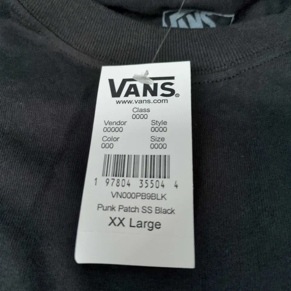 VANS PUNK PATCH SS BLACK T-SHIRT – UK 2XL (US XXL)