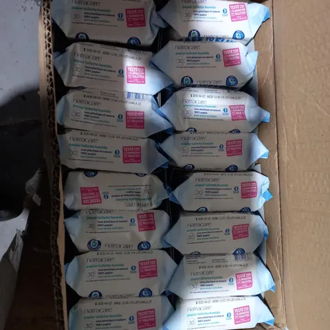 BOX OF 16 PACKS OF NATRA CARE SAFE TO FLUSH WIPES