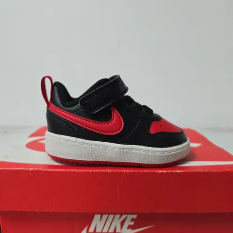 NIKE KIDS' SNEAKERS – BLACK & RED - SIZE 2.5