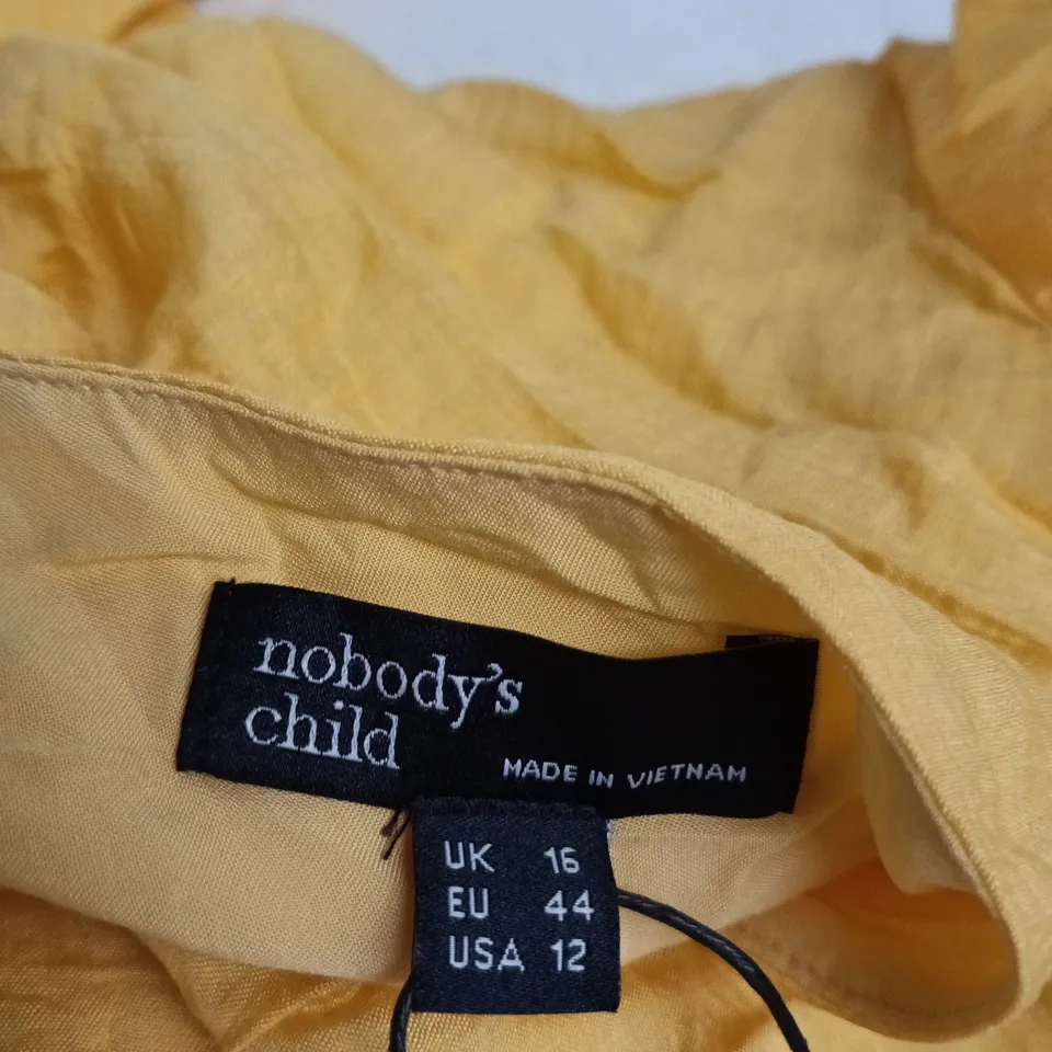 NOBODY'S CHILD YELLOW DRESS UK 16 (EU 44, USA 12)