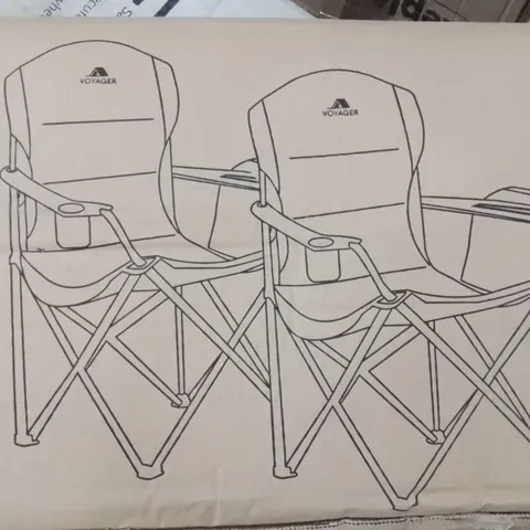 BOXED SET OF 2 PADDED VOYAGER CAMPING CHAIRS 