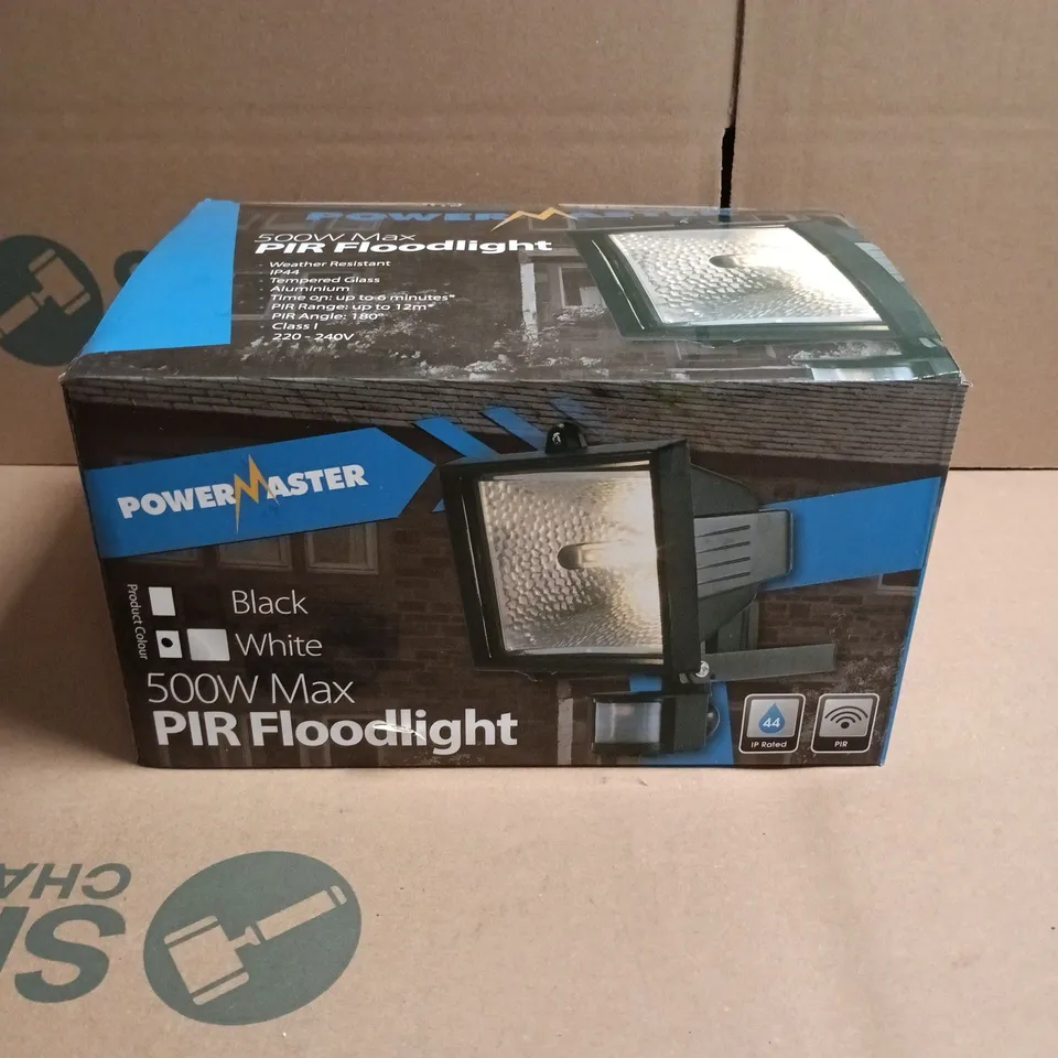 POWER MASTER 500W MAX PIR FLOODLIGHT WHITE
