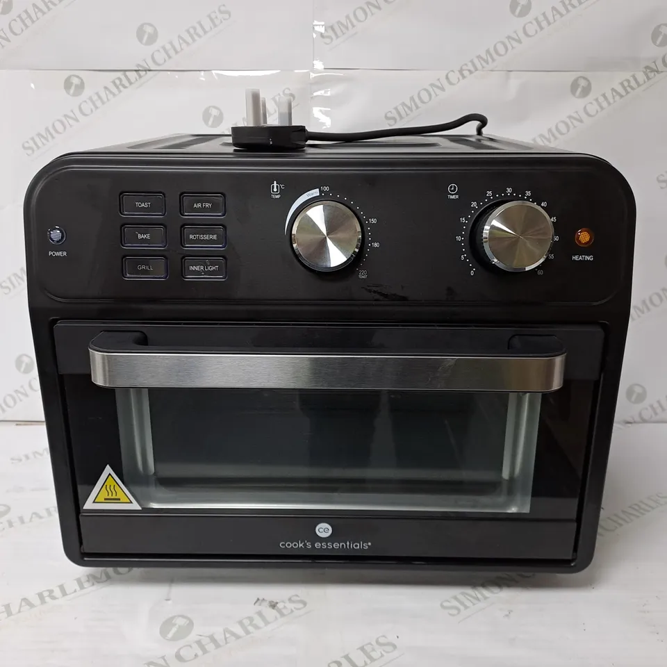 BOXED COOK'S ESSENTIAL 21-LITRE AIRFRYER OVEN IN BLACK