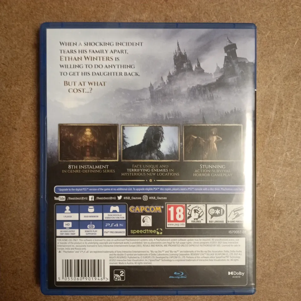 RESIDENT EVIL VILLAGE PLAYSTATION 4 VIDEO GAME