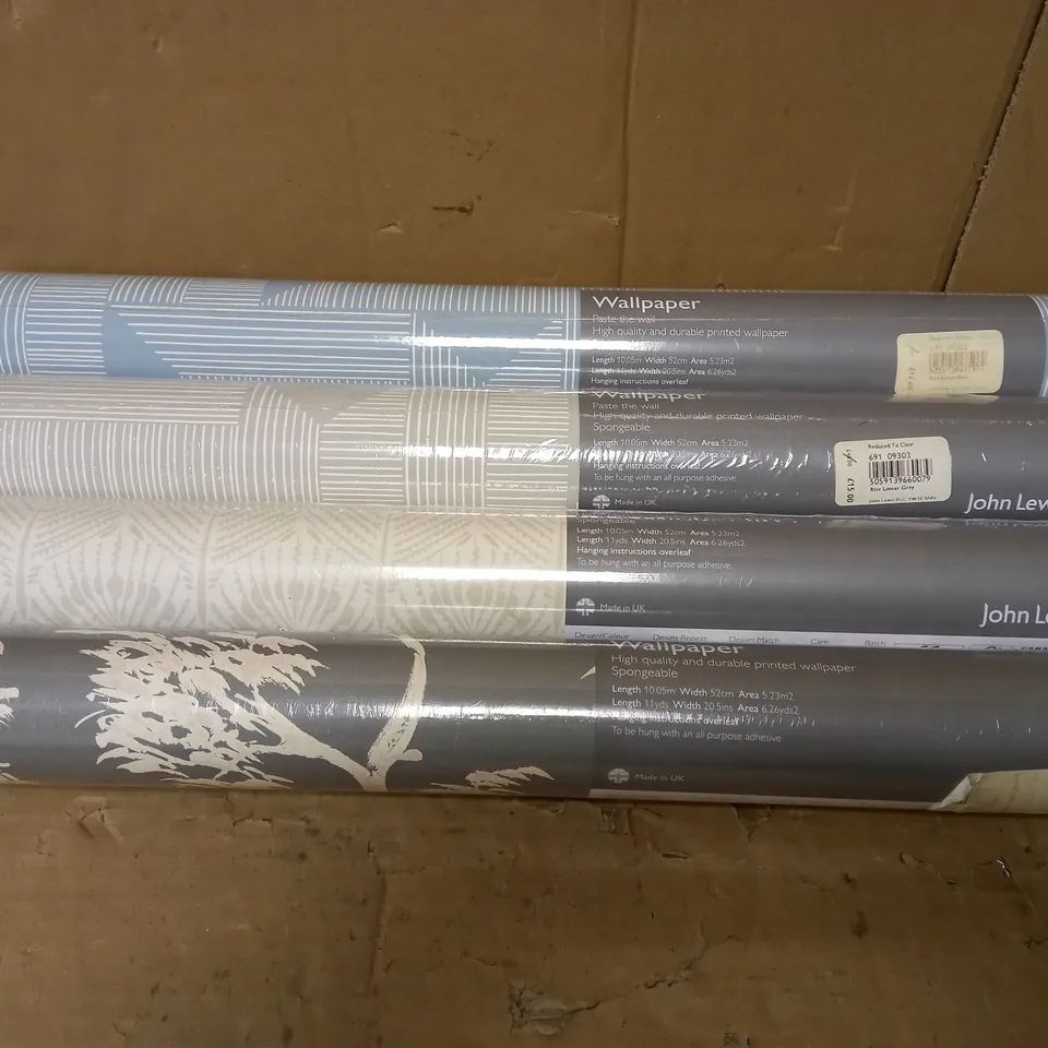 JOHN LEWIS ASSORTED WALLPAPER 4 ROLLS