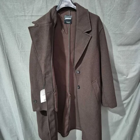 BERSHKA BROWN COAT, EU L / US L / MEX 30