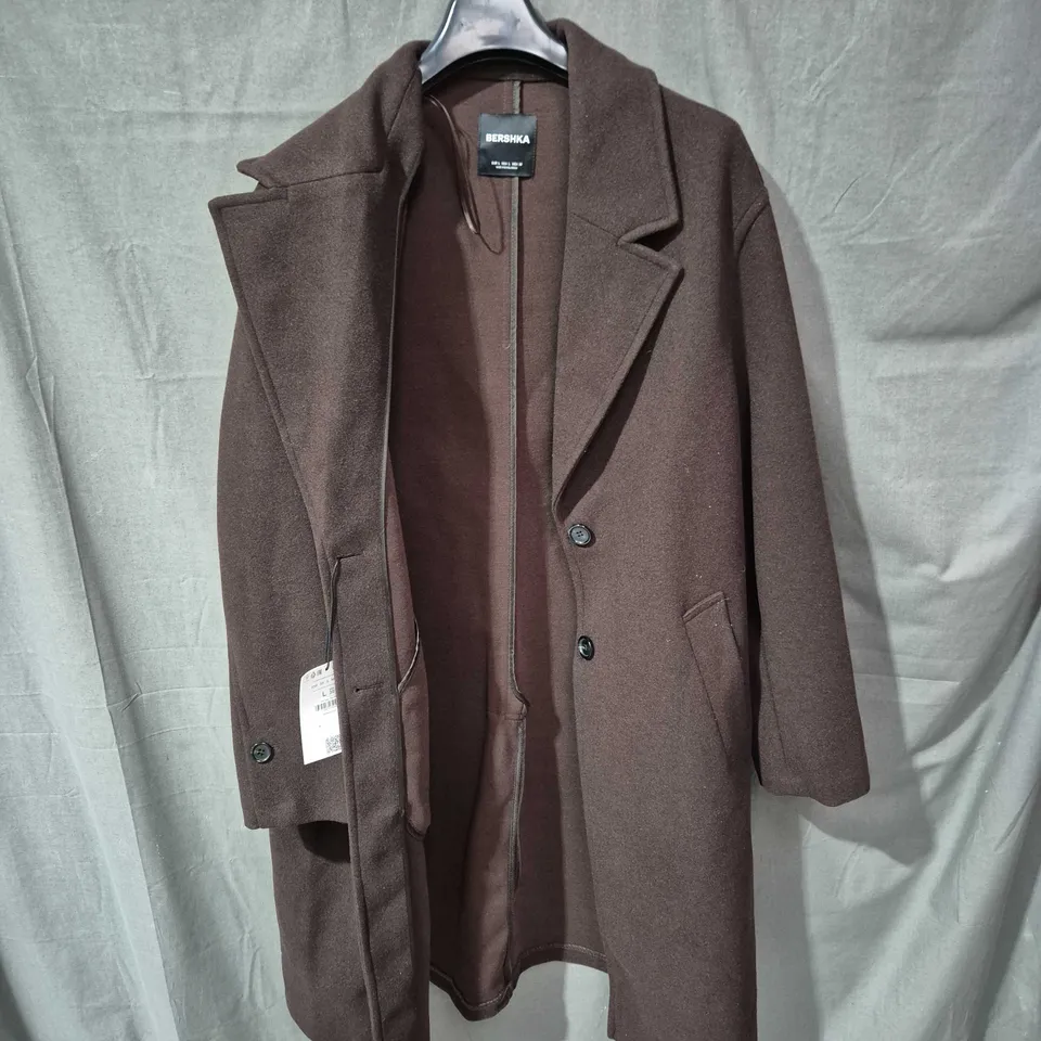 BERSHKA BROWN COAT, EU L / US L / MEX 30