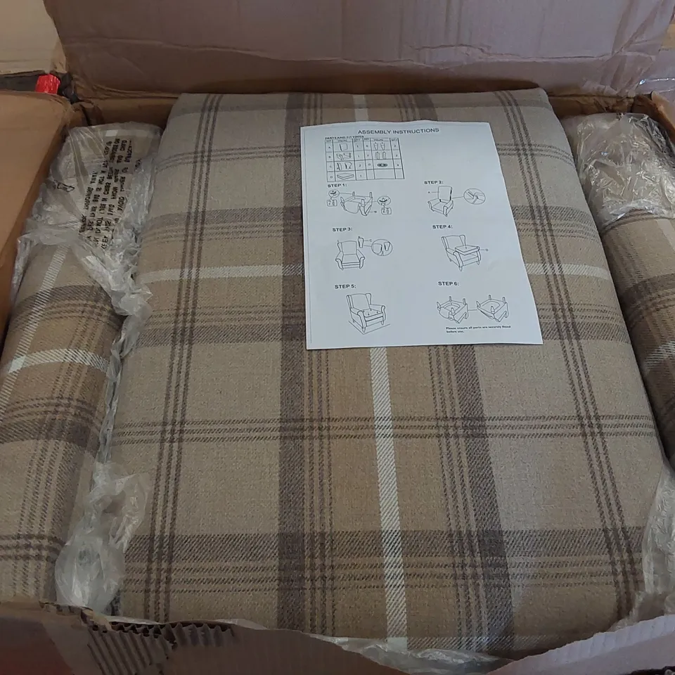 PALLET OF ASSORTED ITEMS INCLUDING: SHELVES, ARMCHAIR, OFFICE CHAIR, BED