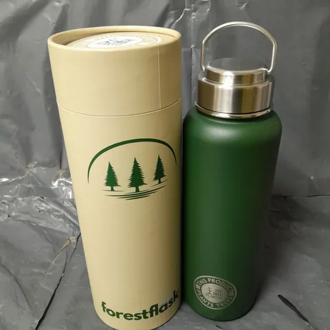 BOXED FOREST FLASK 40OZ BOTTLE FLASK IN GREEN