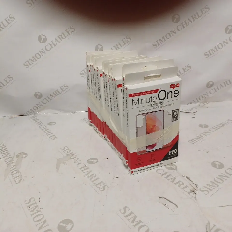 LOT OF 15 MINUTE ONE CLEAR CASE & SCREEN PROTECTOR KITS FOR SAMSUNG GALAXY S21+5G