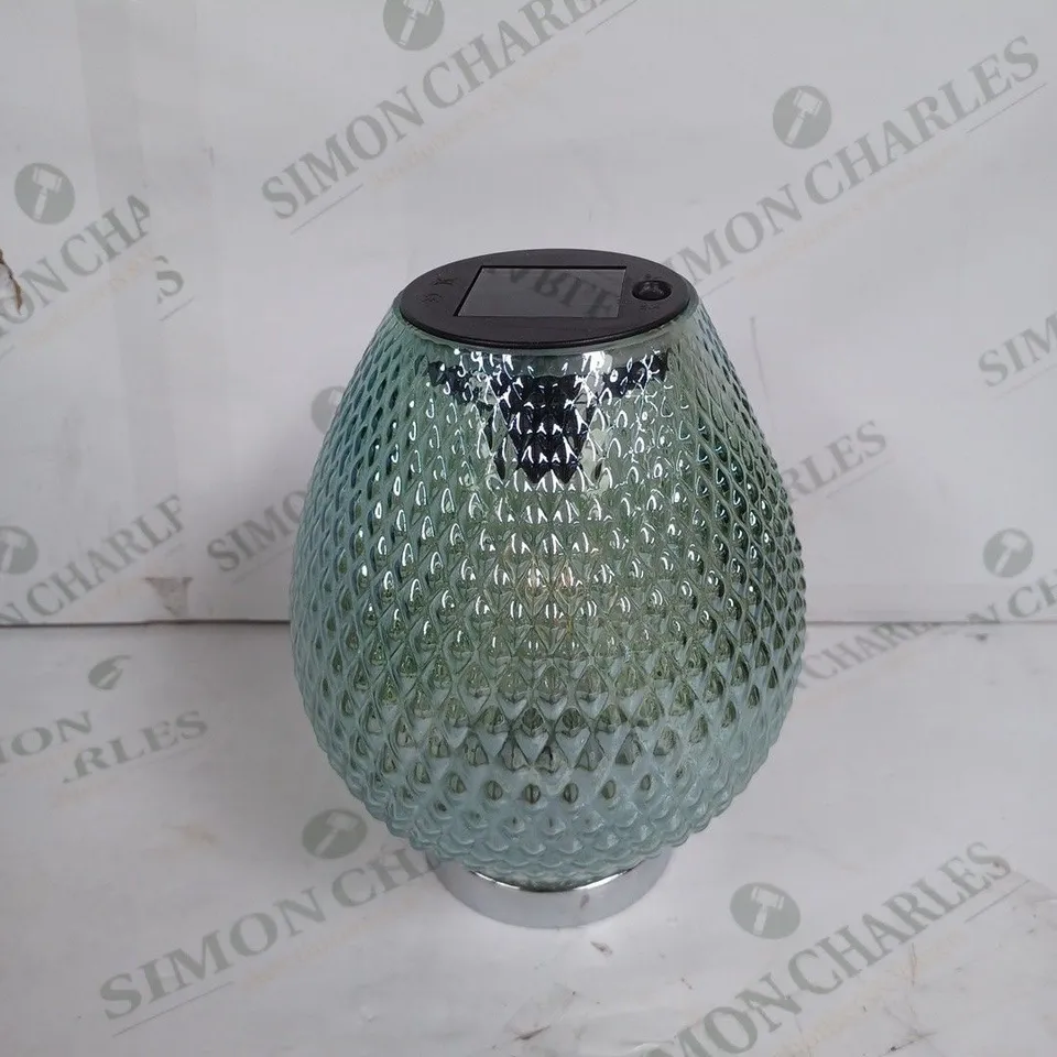 MY GARDEN STORIES TABLE TOP GLASS SOLAR LANTERN - COLLECTION ONLY