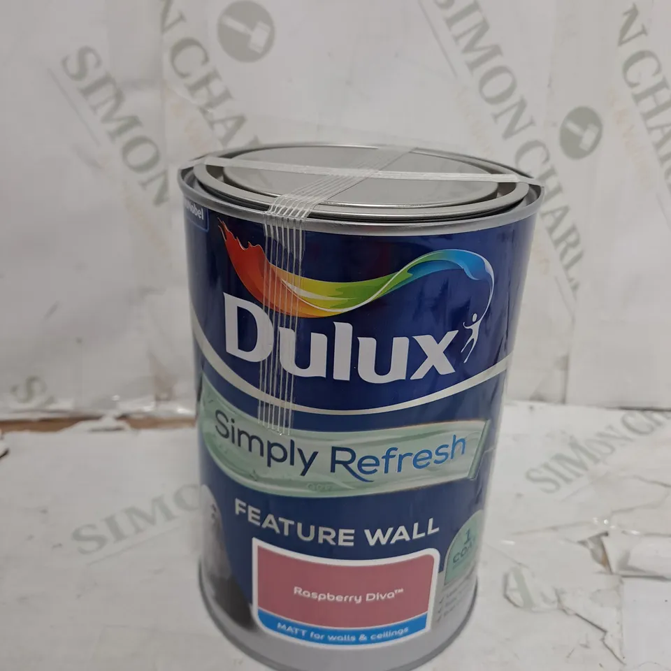 DULUX SIMPLY REFRESH FEATURE WALL MATT PAINT - RASPBERRY DIVA - 1.25L - COLLECTION ONLY 