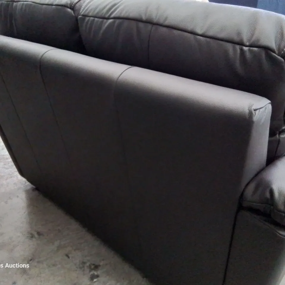 QUALITY BRITISH DESIGNER & MANUFACTURED G PLAN HURST SMALL TWO SEATER SOFA CAMBRIDGE BUFFALO LEATHER 